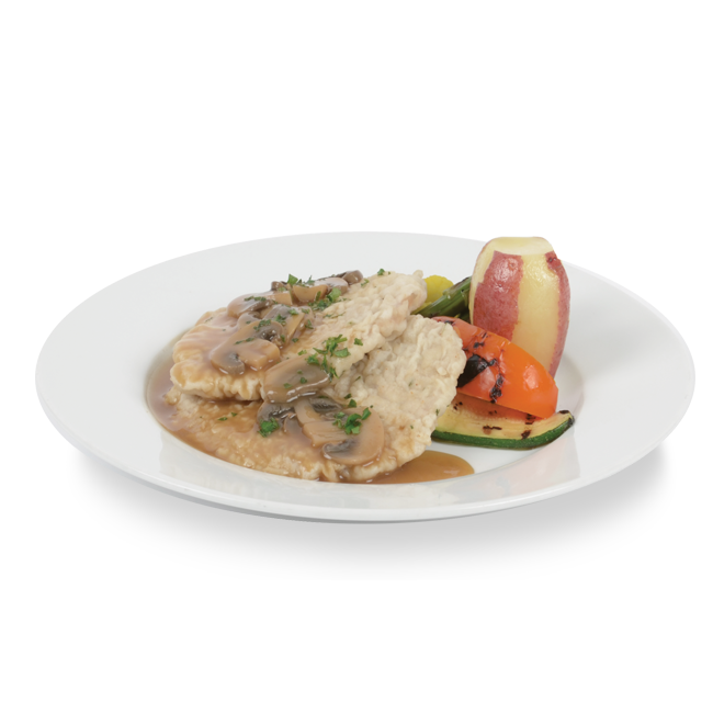 Escalope de veau sauce  demi-glace avec vin marsala