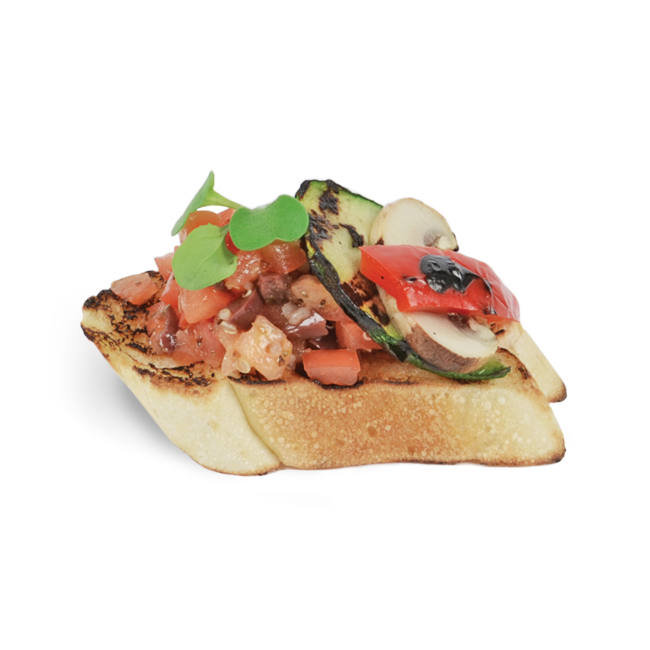 Bruschetta with homemade crostini