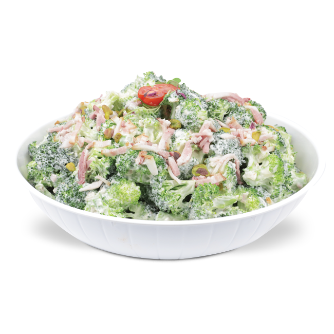 Salade de brocoli,  bacon et pistaches