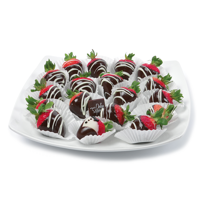 Fresh strawberries covered with chocolate